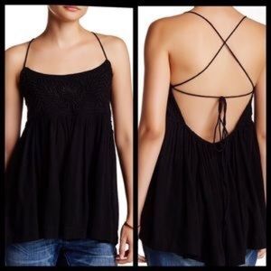 Free People “Blackbird” Criss-Cross Tank